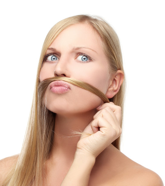 白底美人，留胡子图片下载