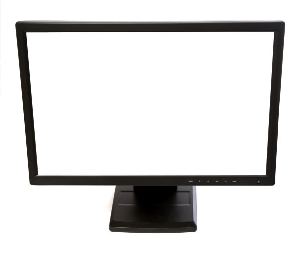 带有矢量隔离屏幕的PC显示器图片下载