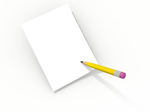 用铅笔在纸上写字。图片下载