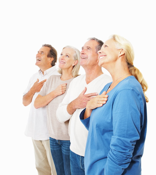 老年人听国歌，反对白人图片下载