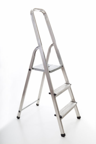 厨房的梯子，孤立的白色图片下载