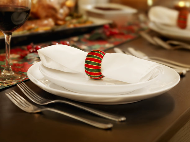 圣诞晚餐的摆放图片下载