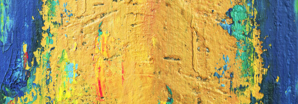 抽象画了蓝色和黄色的艺术背景。图片下载