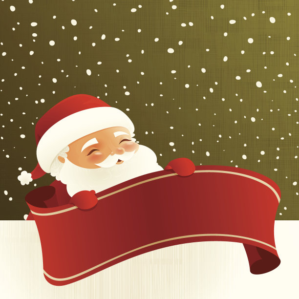 圣诞老人和横幅图片下载