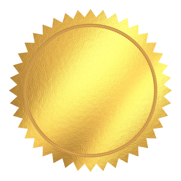 带尖边的圆形金印图片下载