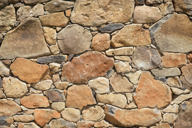 全框阳光下的石墙照片图片下载