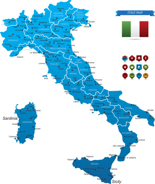 意大利最好的地图来参观或学习图片下载
