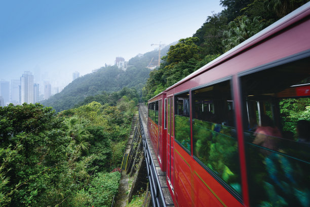 香港太平山顶缆车图片下载
