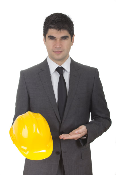 拿着安全帽的商人图片下载