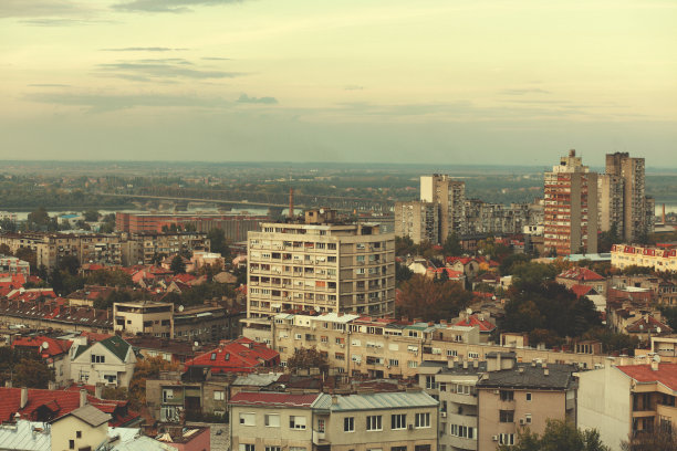 城市中的日落图片下载