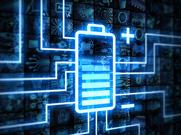 视频墙屏幕上的电池图片下载