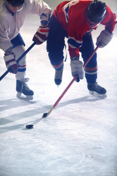 冰上曲棍球。素材图片