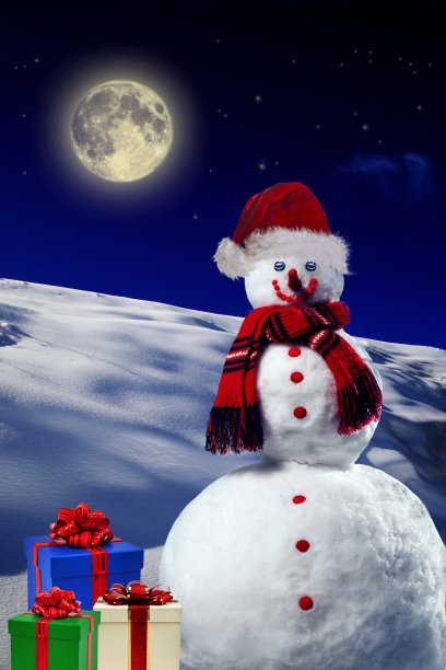 雪人的礼物图片下载