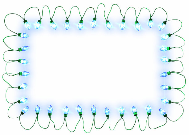圣诞灯框架图片下载