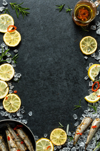 食物菜单背景-柠檬图片下载