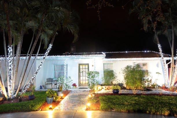 圣诞节外部照明图片下载