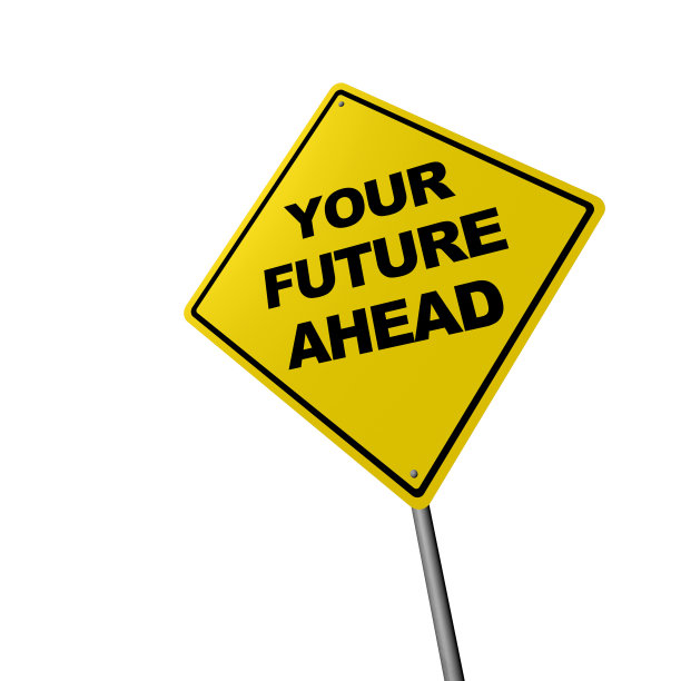 前方是你的未来-道路警告标志图片下载