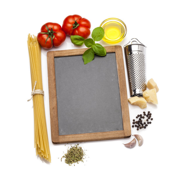 黑板上写着意大利面食图片下载