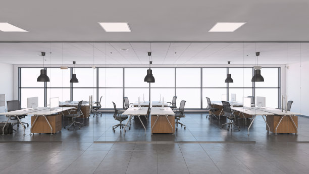 大型开放空间商业办公室内部素材图片