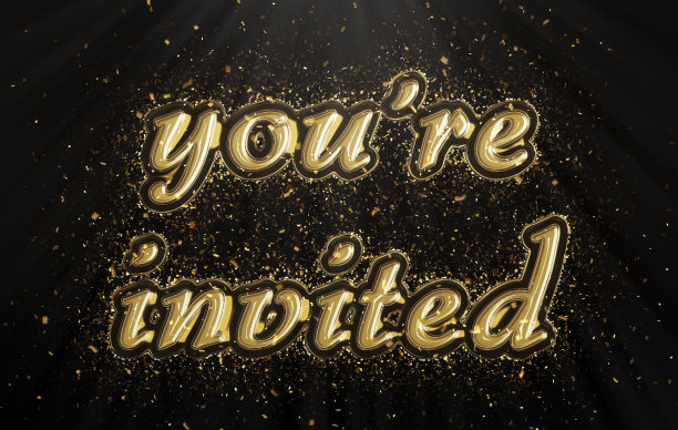 你被邀请用五彩纸屑说话图片下载