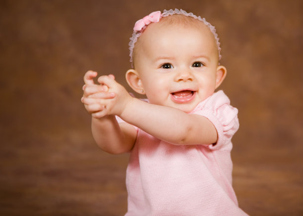 宝贝女孩，粉色连衣裙系列图片下载