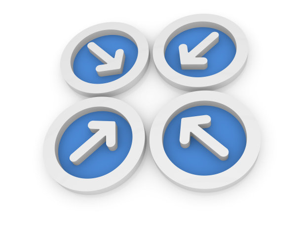 四个蓝色箭头图片下载