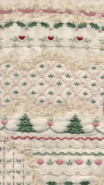 维多利亚时代的圣诞刺绣图片下载