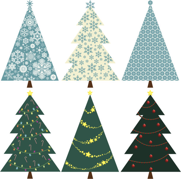 各种各样的圣诞树图片下载