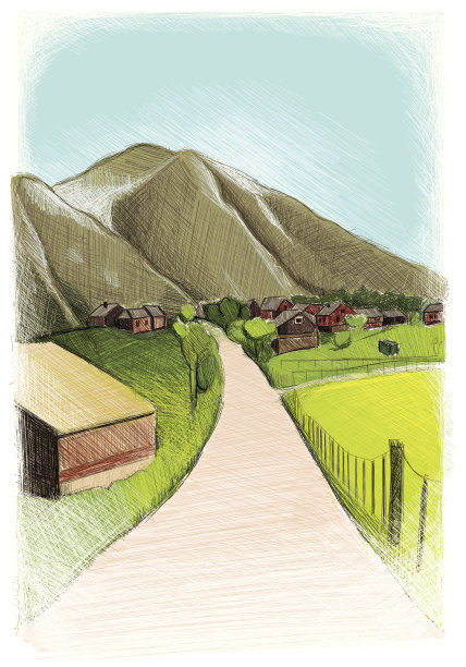 山方式示意图图片下载