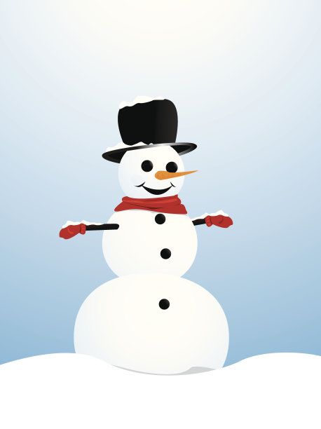 经典的雪人(向量)图片下载