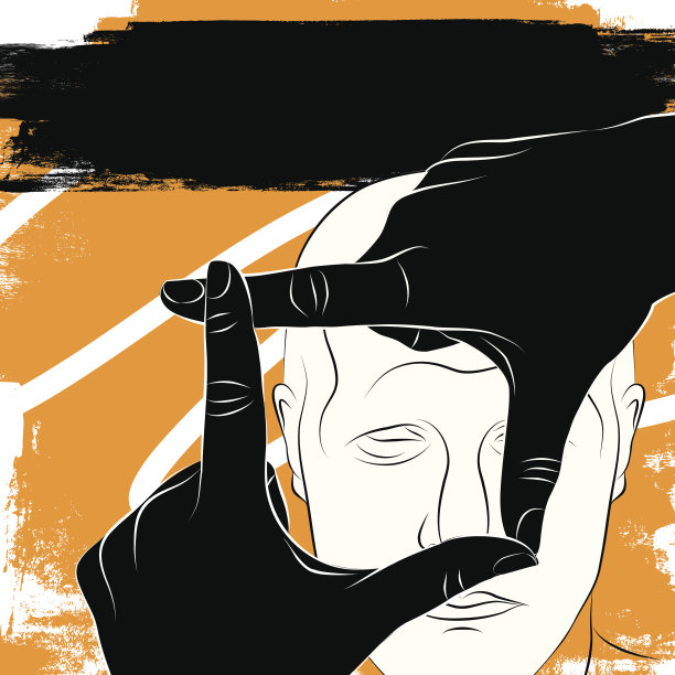 手指架后面的男人图片下载