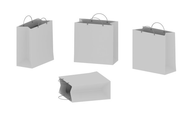 购物袋与裁剪路径隔离在白色图片下载