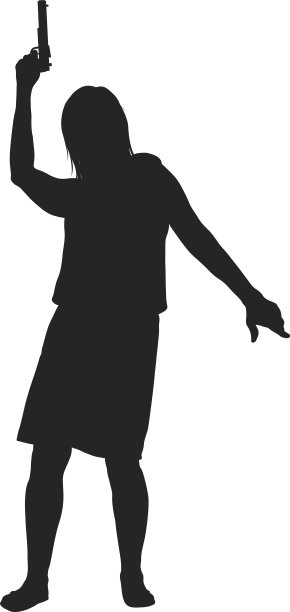 持枪的女人图片下载