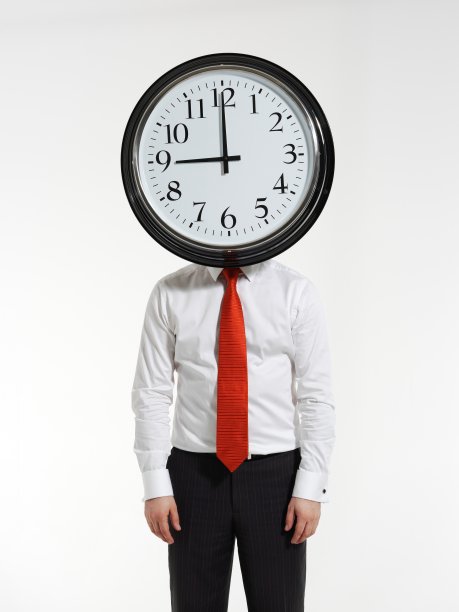 一个拿着钟的商人图片下载