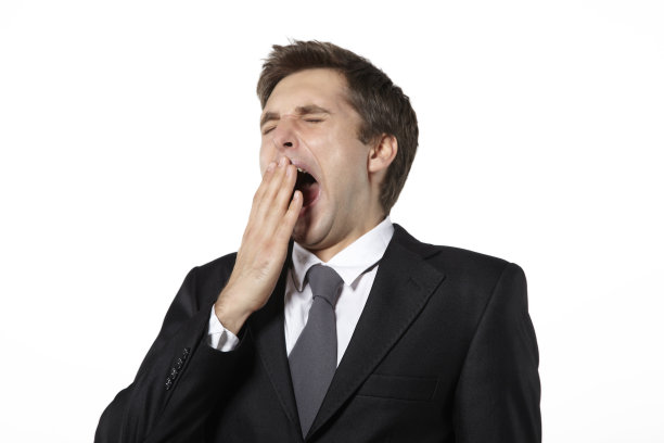 疲惫的商人打呵欠图片下载