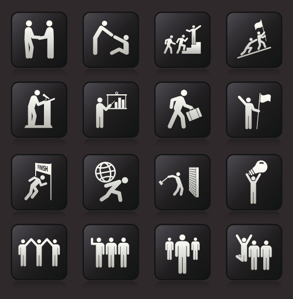 领导按钮设置在一个黑暗的背景图片下载