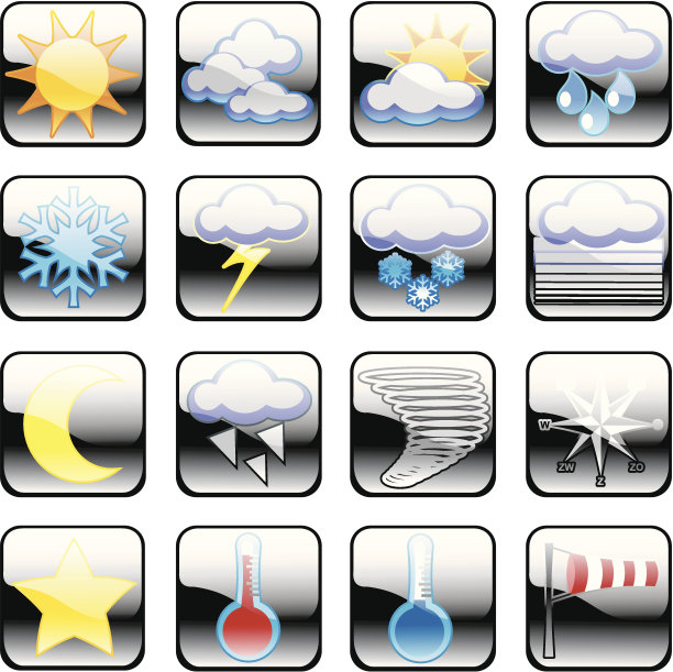 光滑的天气图标图片下载