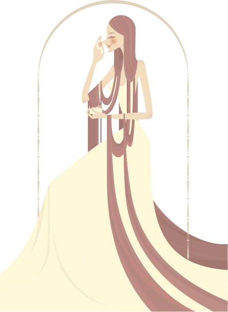 涂抹面粉的女人图片下载