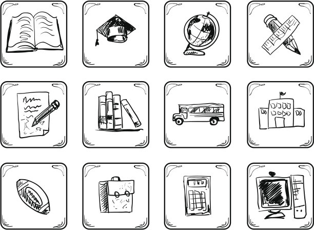 学校的图标。图片下载