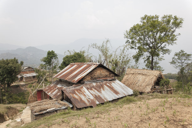 博卡拉北部的农场图片下载