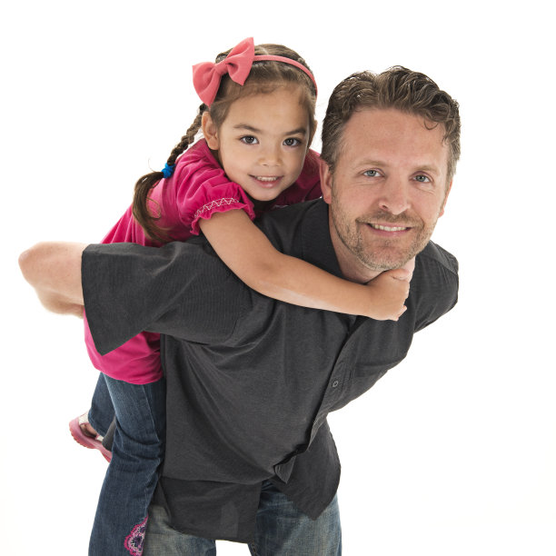 爸爸女儿Piggy Back图片下载