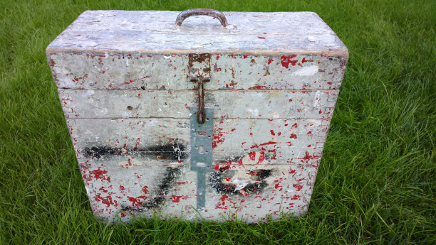 房屋油漆工木制工具箱图片下载