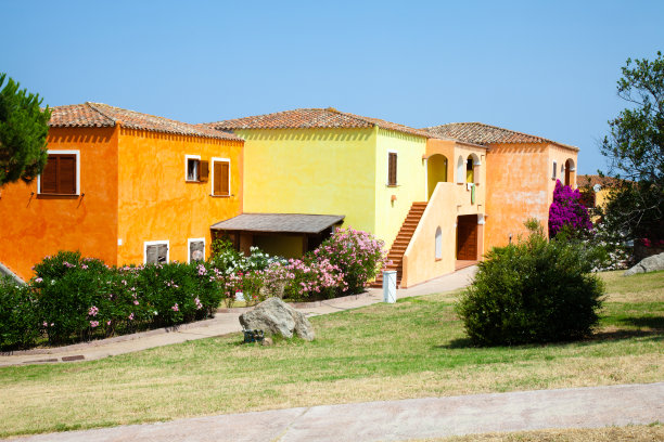 撒丁岛的地中海房屋图片下载