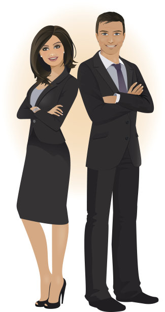 自信的商人们图片下载