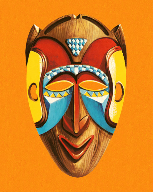 木制面具图片下载