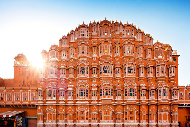 印度斋浦尔的Hawa Mahal(风之宫)图片下载