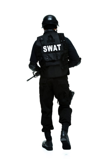 swat行走的后视图图片下载