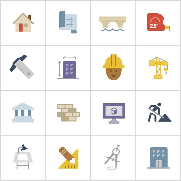 建筑和设计图标-聚系列图片下载