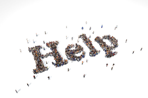 组成单词help的一群人图片下载