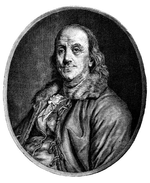 本杰明·富兰克林的古董插图图片下载